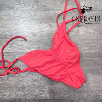 Charmo Ruched Tie Side Bikini Bottom Size M