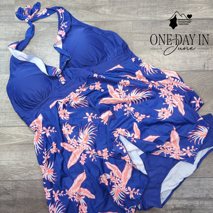 Mayfasey Plus Size Tankini Swimdress Swimsuit Size 5XL