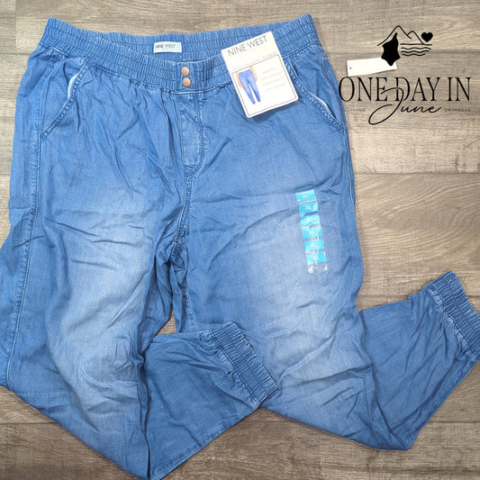 Nine West Easy Pull On Jogger Pants Size XL