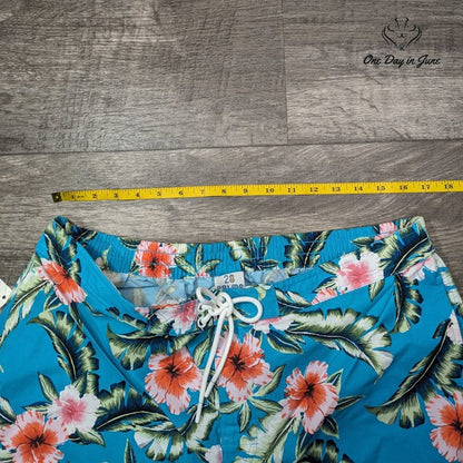 28 Palms 7" Inseam Tropical Hawaiian Print Board Short Size 36