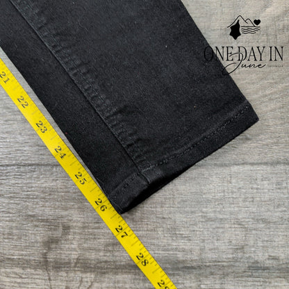 Miss Me April Skinny Tuxedo Jeans Black Velvet Side Stripe NWT Size 0 (25)