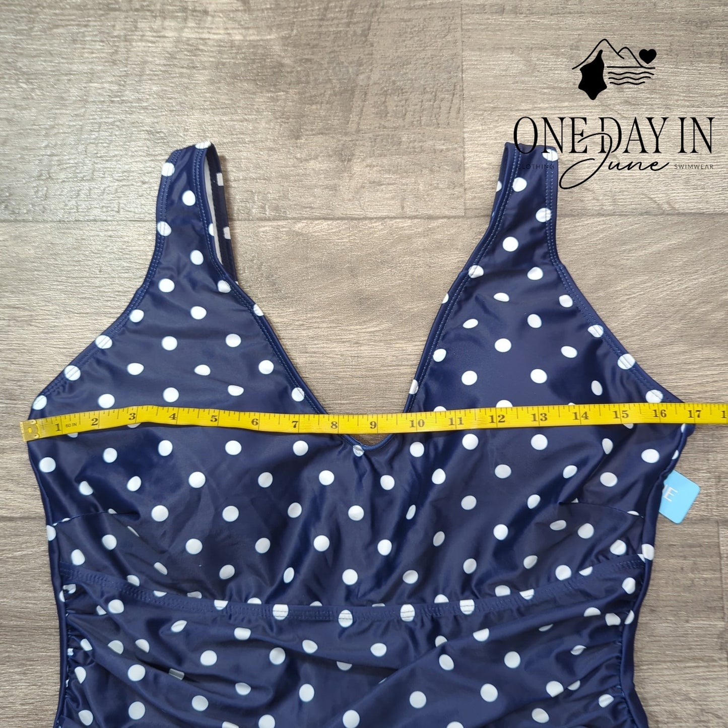 Yonique Polka Dot Swimdress One Piece Swimsuit Size XL