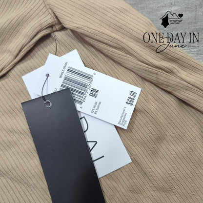 Truth Ribbed Long Sleeve Blouse Size M