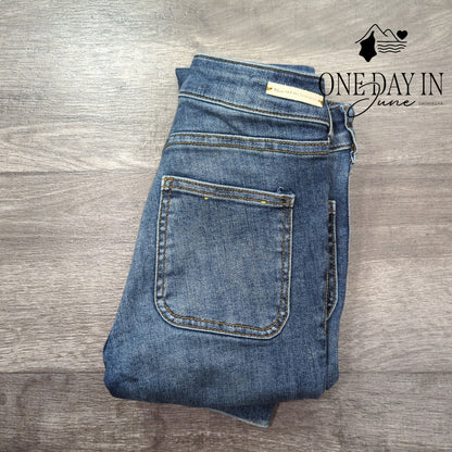 Pilcro and The Letterpress High Rise Denim Legging Jeans Button Fly NWT Size 0