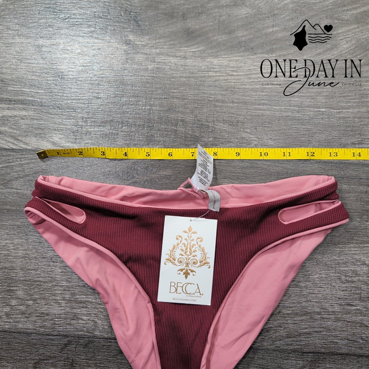 Becca Ribbed Bikini Bottom Size M