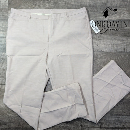 Worthington Modern Fit Straight Leg Dress Pants Colonial Cobblestone NWT Size 16