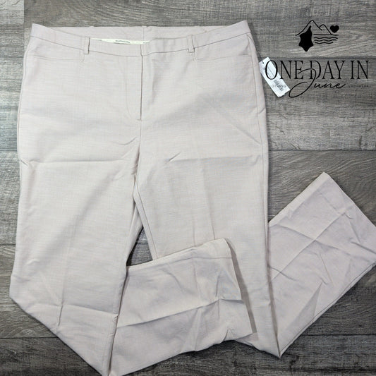 Worthington Modern Fit Straight Leg Dress Pants Colonial Cobblestone NWT Size 16