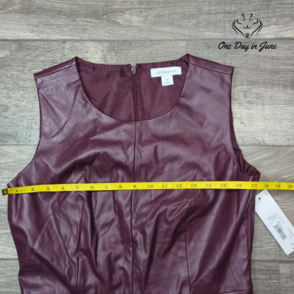 Liz Claiborne Sleeveless Faux Leather Dress Size 10