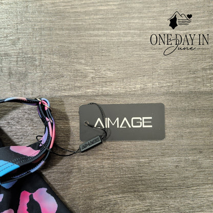 Aimage Gathered Top One Piece Swimsuit Size L