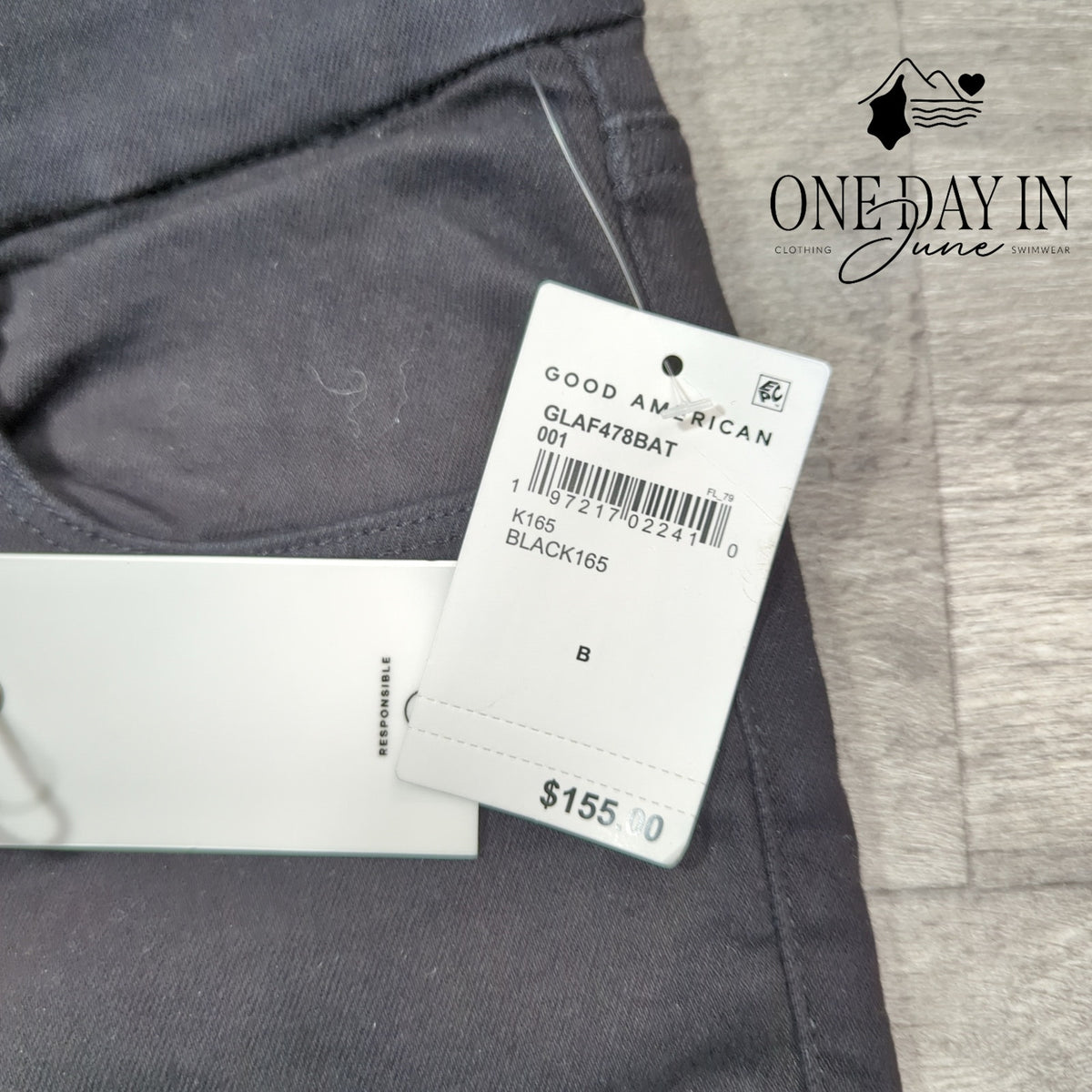 Good American Always Fits Good Legs Skinny Jeans Black NWT $155 Size 6
