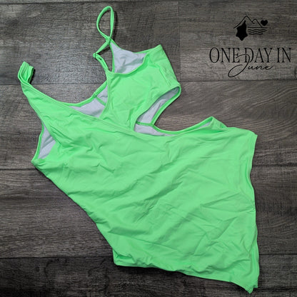 Aleumdr One Shoulder Cutout One Piece Swimsuit Size XL