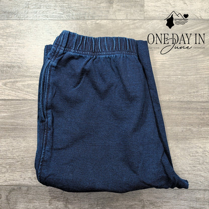 Good American Jeanius Boyfriend Jogger Sweatpants Indigo NWT Size S