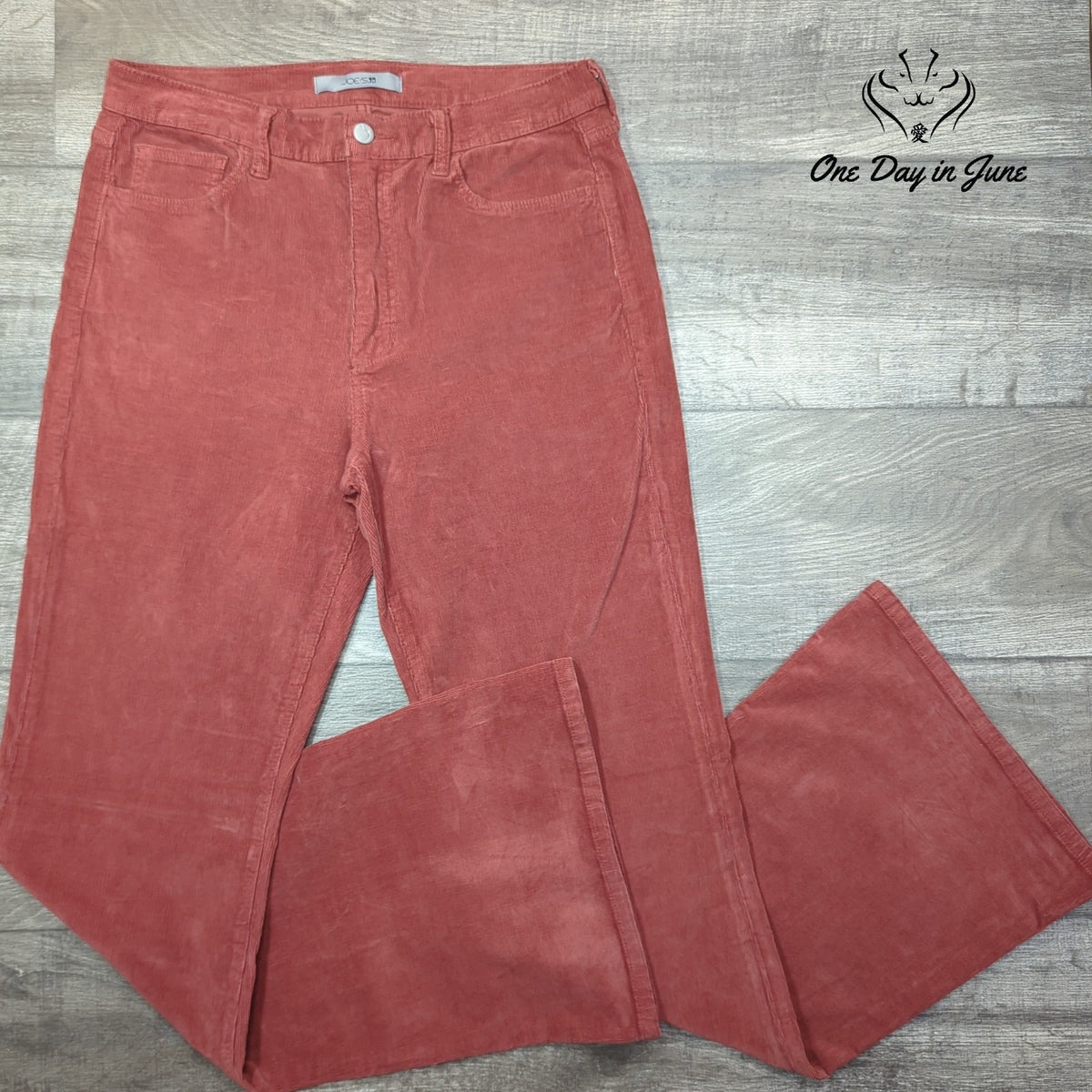 Joe's Jeans High Rise Corduroy Pants Brick Wide Leg Size 31 (12)
