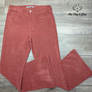 Joe's Jeans High Rise Corduroy Pants Brick Wide Leg Size 31 (12)
