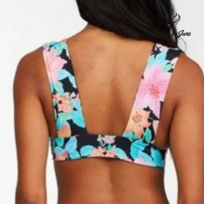 Billabong Tropic Time Reversible Plunge Bikini Top Size M