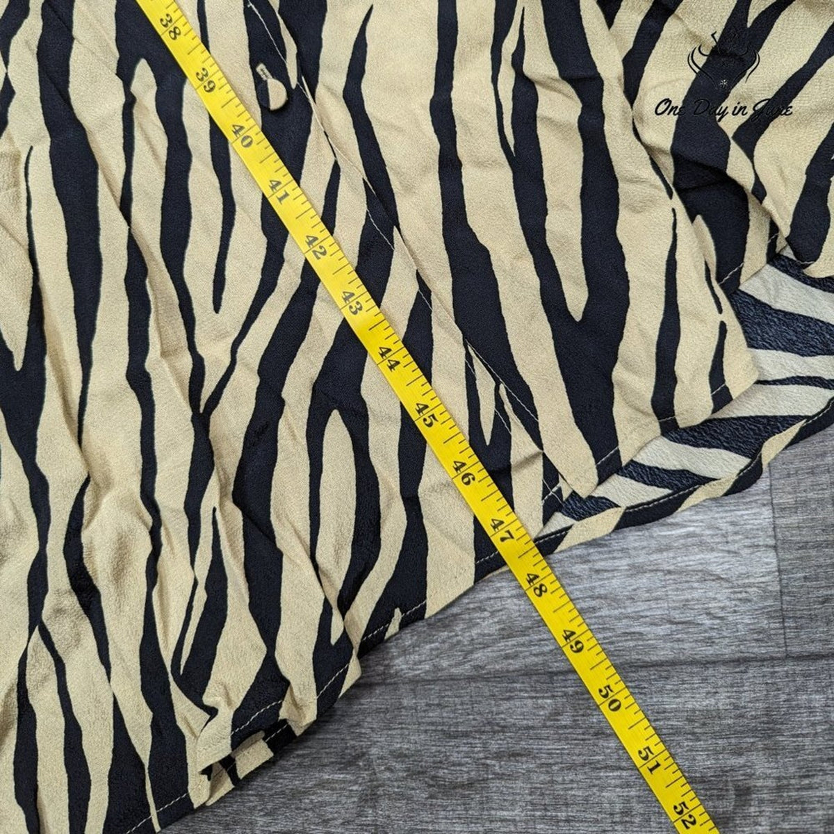 Talbots Striking Zebra Midi Shirtdress Tan Black Belted NWT Size 16