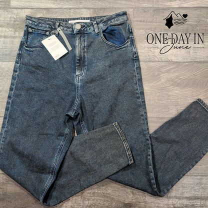 ASOS Oil Stained Straight Leg Jeans Size 30X32