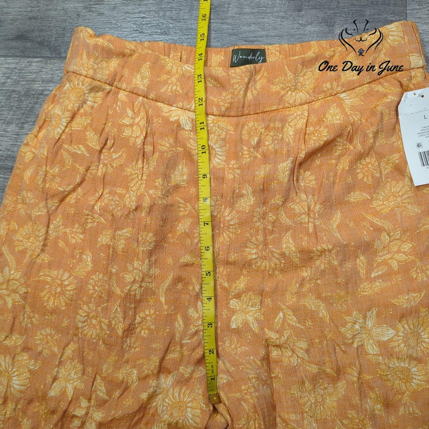 Wonderly Pull On Wide Leg Casual Pants Size L