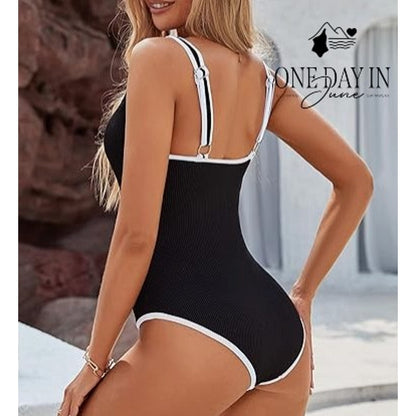 Blooming Jelly Ribbed One Piece Swimsuit Size XL