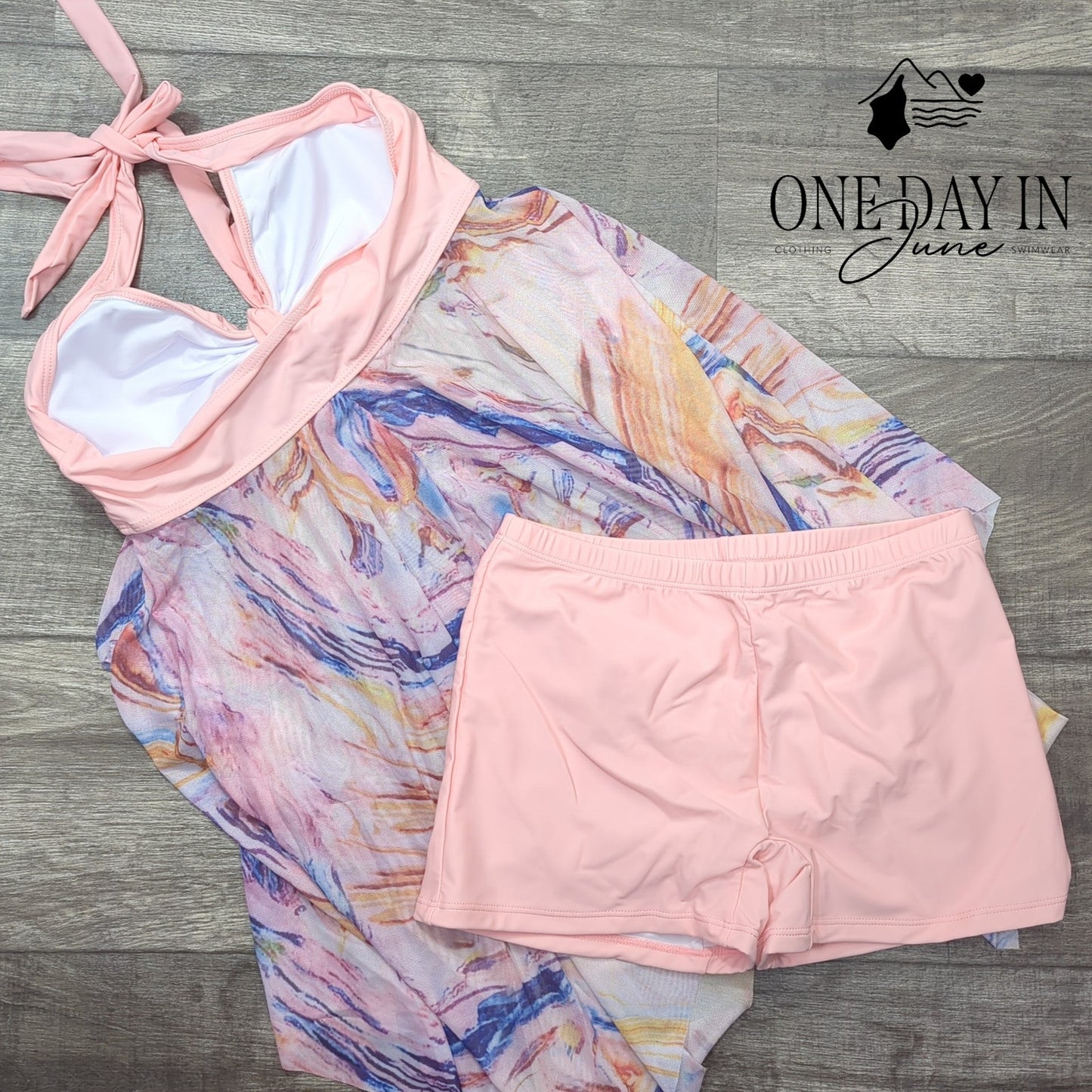 Summermae Maternity Boyshort Tankini Swimsuit Size M