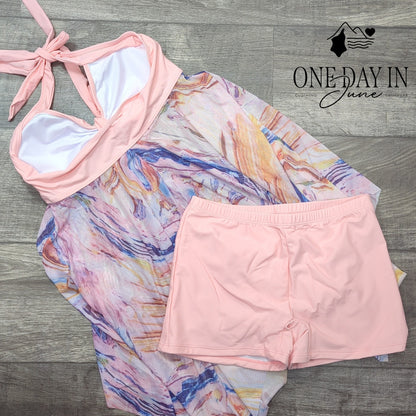 Summermae Maternity Boyshort Tankini Swimsuit Size M