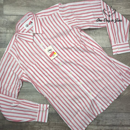 Arrow Sport Wrinkle Free Striped Button Down Shirt NWT Size M
