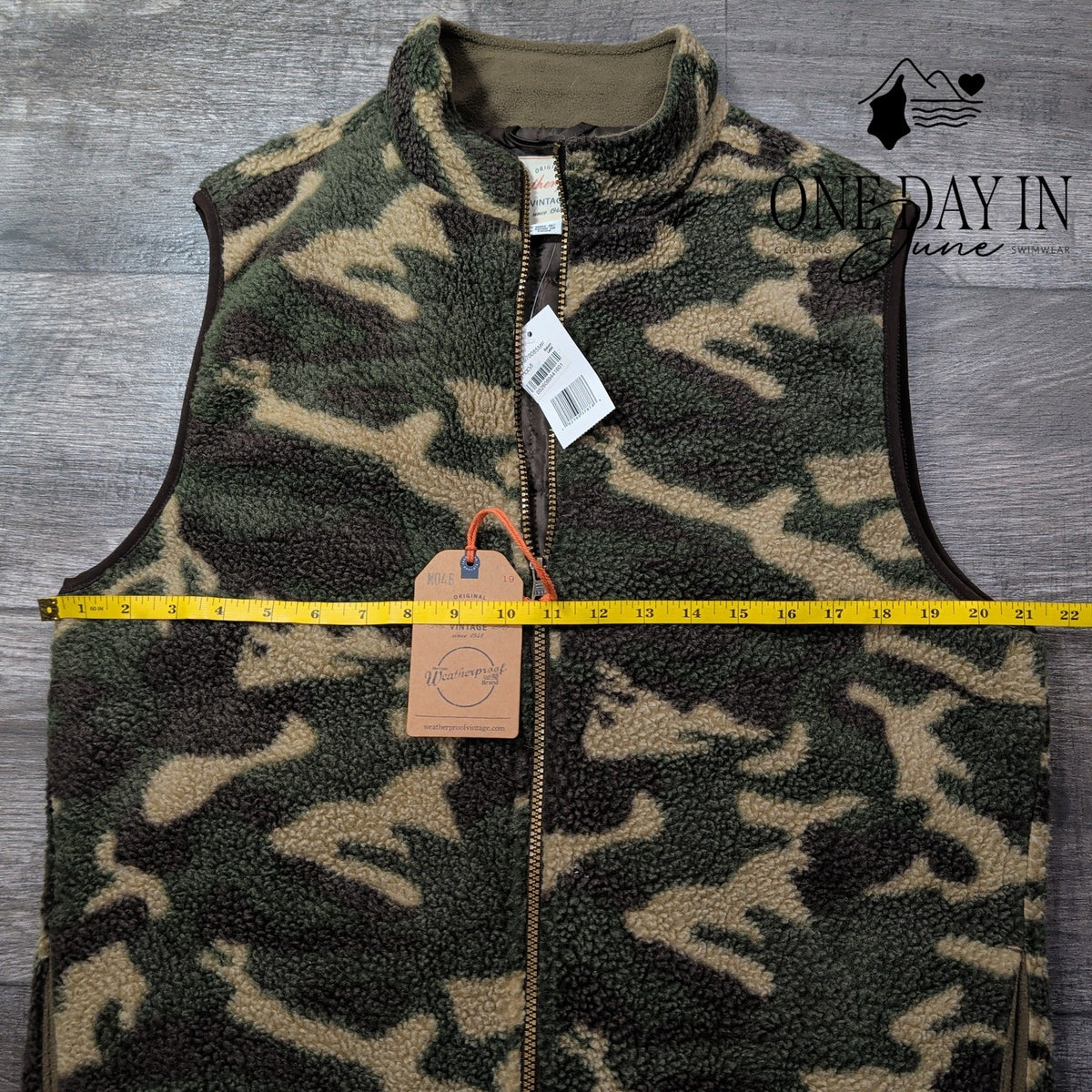 Weatherproof Vintage Sherpa Fleece Vest Camo Full Zip NWT Men's Size M