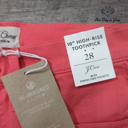 J.Crew 10" High Rise Toothpick Jeans Size 28 (6)