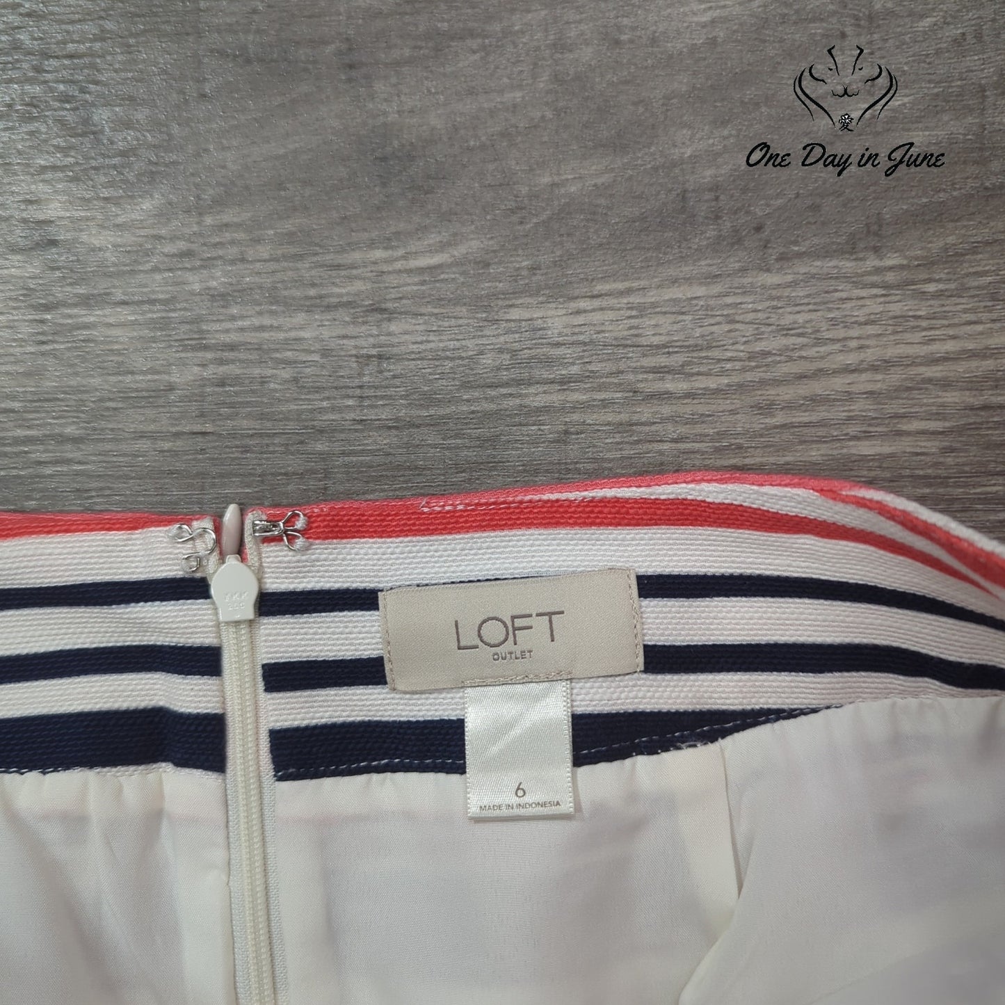 Loft Striped Mini Skirt Size 6