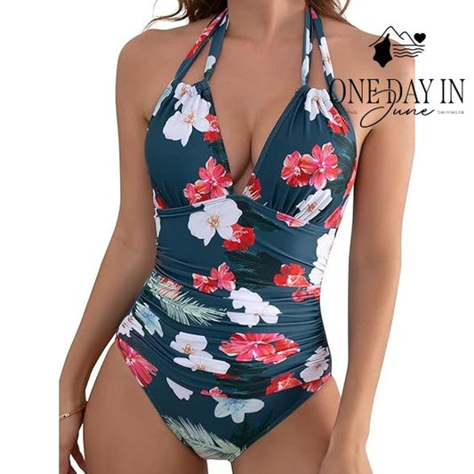B2Prity High Neck Tummy Control one Piece Swimsuit Size XL