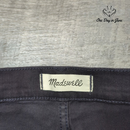 Madewell High Rise Skinny Jeans Black Stretch Denim Dark Wash Size 25 (2)