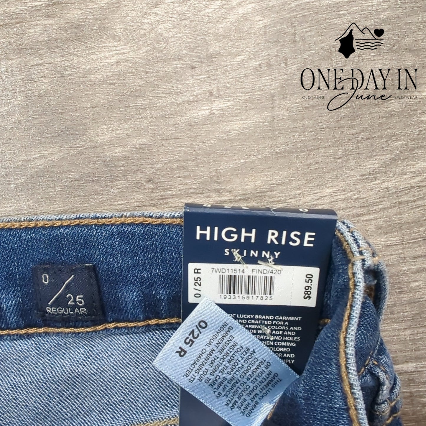 Lucky Brand Bridgette High Rise Skinny Jeans Size 0