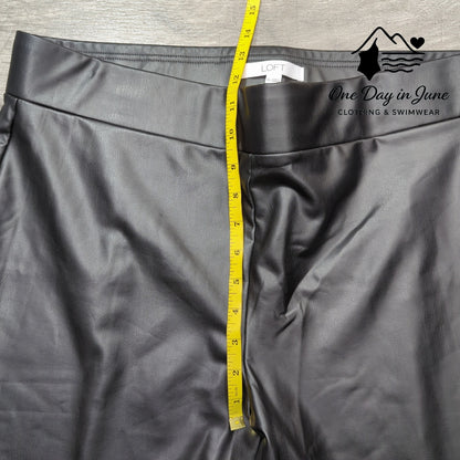 Loft Faux Leather Ankle Pants Size XL