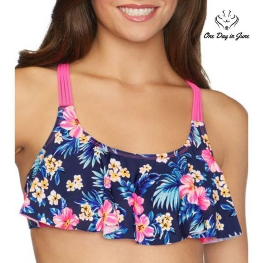 Arizona Jean Co. Juniors Flounce Bikini Top Size L