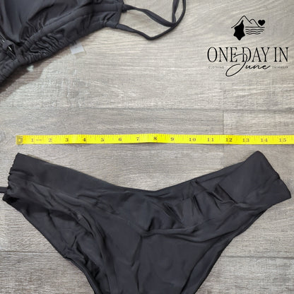 Meetall Halter Tie Back Cheeky Bikini Swimsuit Size L