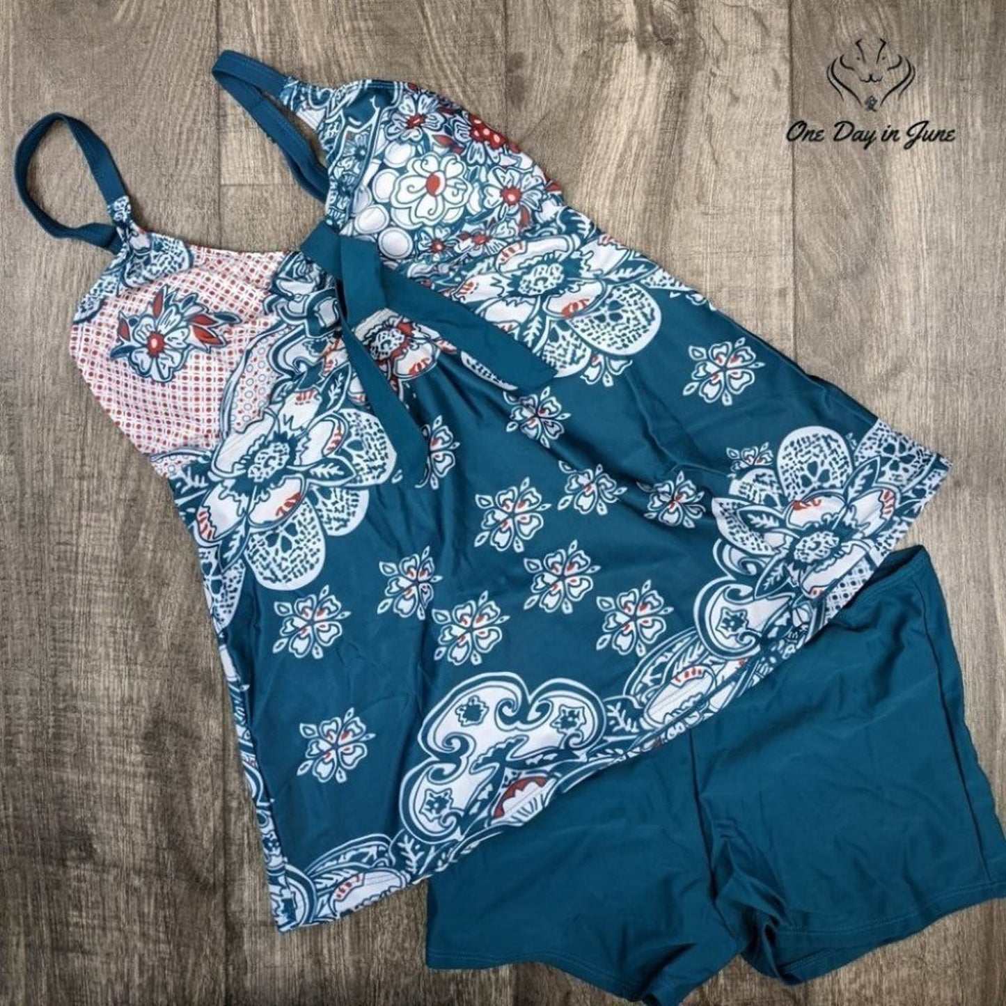 Eternatastic Retro Paisley Bikini Swimsuit Size M