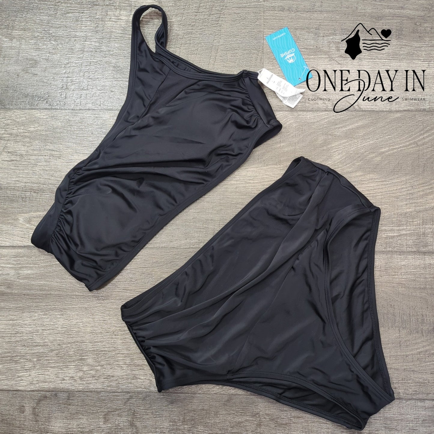 Cupshe One Shoulder High Waist Bikini Swimsuit Size L