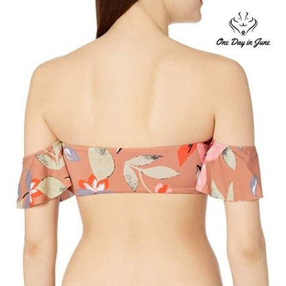 Bikini Lab Ruffle Bandeau Bikini Top Swimsuit Size XXL
