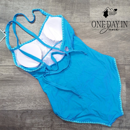 Eomenie Tie Back One Piece Swimsuit Size S