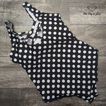 Jimilaka Polka Dot One Piece Swimsuit Size XXL