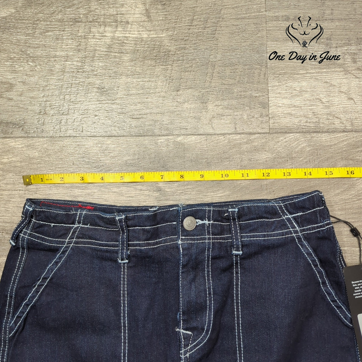 True Religion Denim Cargo Maxi Skirt Dark Wash Big T NWT Size 27 (4)