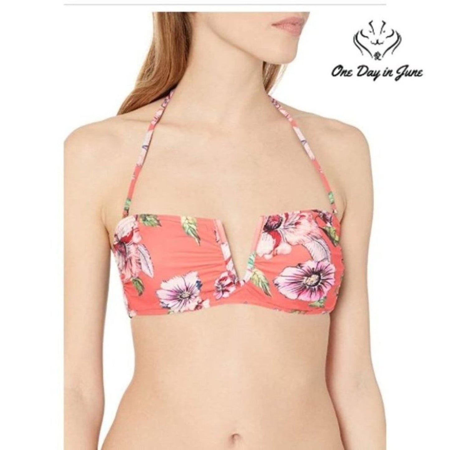 Vicious Young Babes V Wire Bandeau Bikini Top Swimsuit Size M