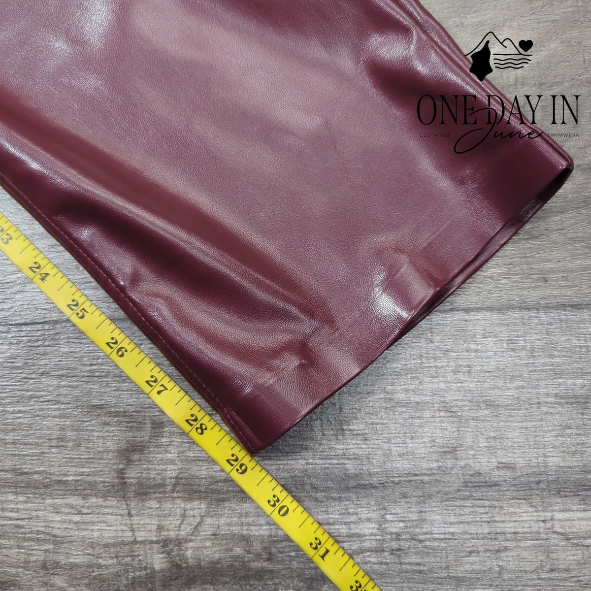 Joie Faux Leather Straight Leg Pants Burgundy Wine NWT Size 12