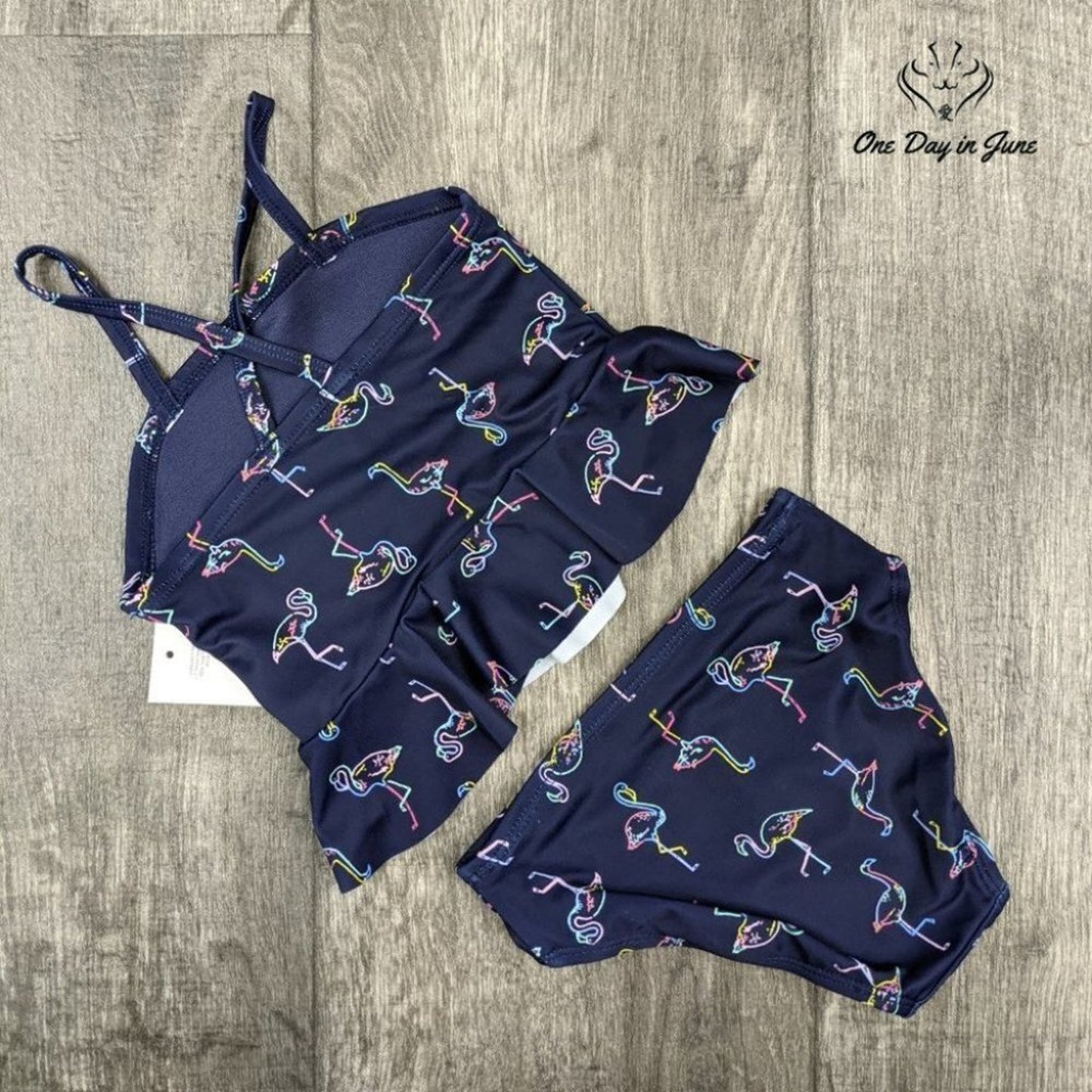 City Streets Girls Flamingo Bikini Size 3-6 Months