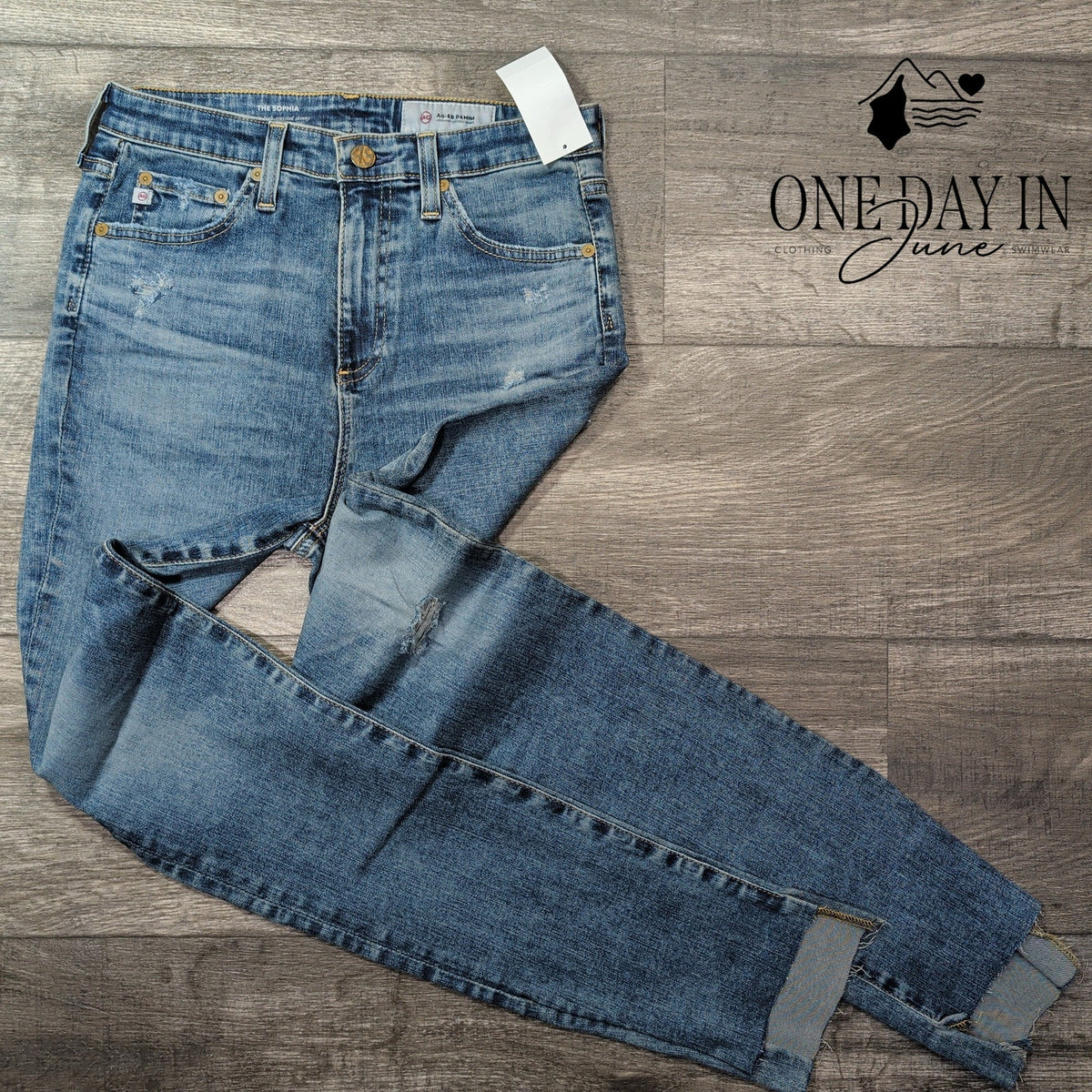 AG Adriano Goldschmied The Sophia High Rise Skinny Jeans Blue NWT Size 4 (27)
