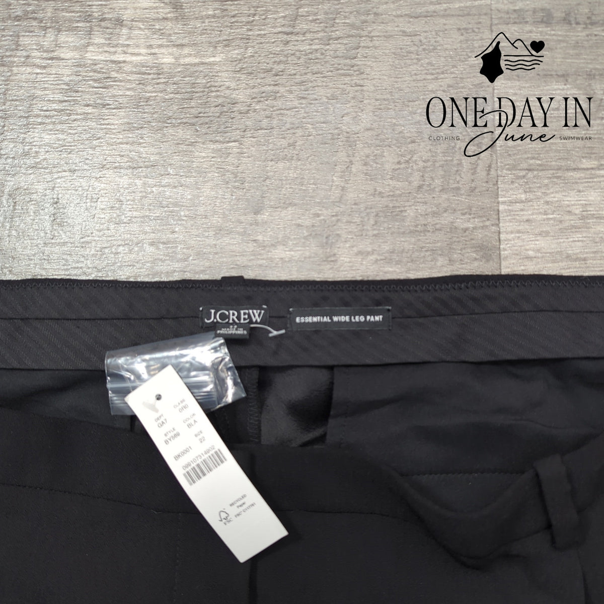J.Crew Essential Wide Leg Dress Pants Black NWT Size 22