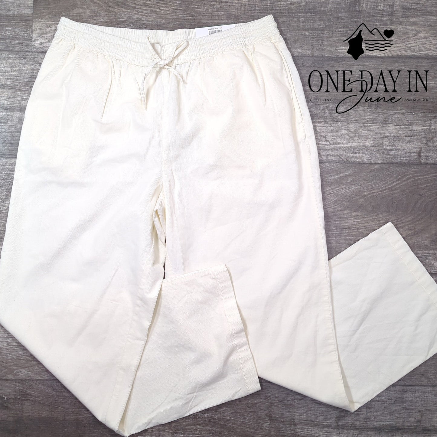 Style & Co. Mid Rise Pull On Drawstring Corduroy Pants Size L