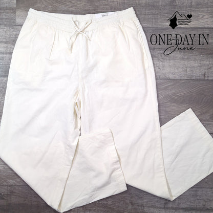 Style & Co. Mid Rise Pull On Drawstring Corduroy Pants Size L