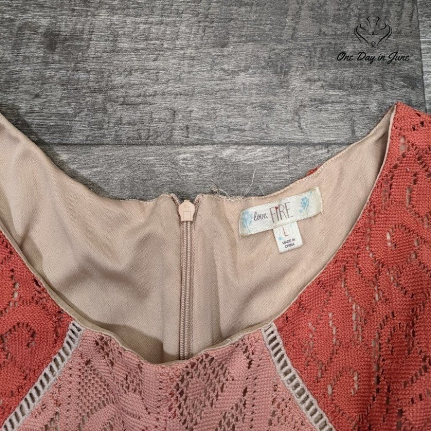 Love Fire Sleeveless Zip Back Short Dress Size L