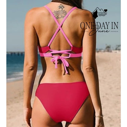 Cupshe Tie Back Bikini Swimsuit Size M